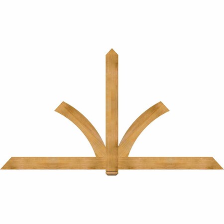 Ekena Millwork Redmond Rough Sawn Timber Gable Bracket, Western Red Cedar, 108"W x 58"H x 2"D x 6"F, 13/12 Pitch GBW108X58X0206RED00RWR